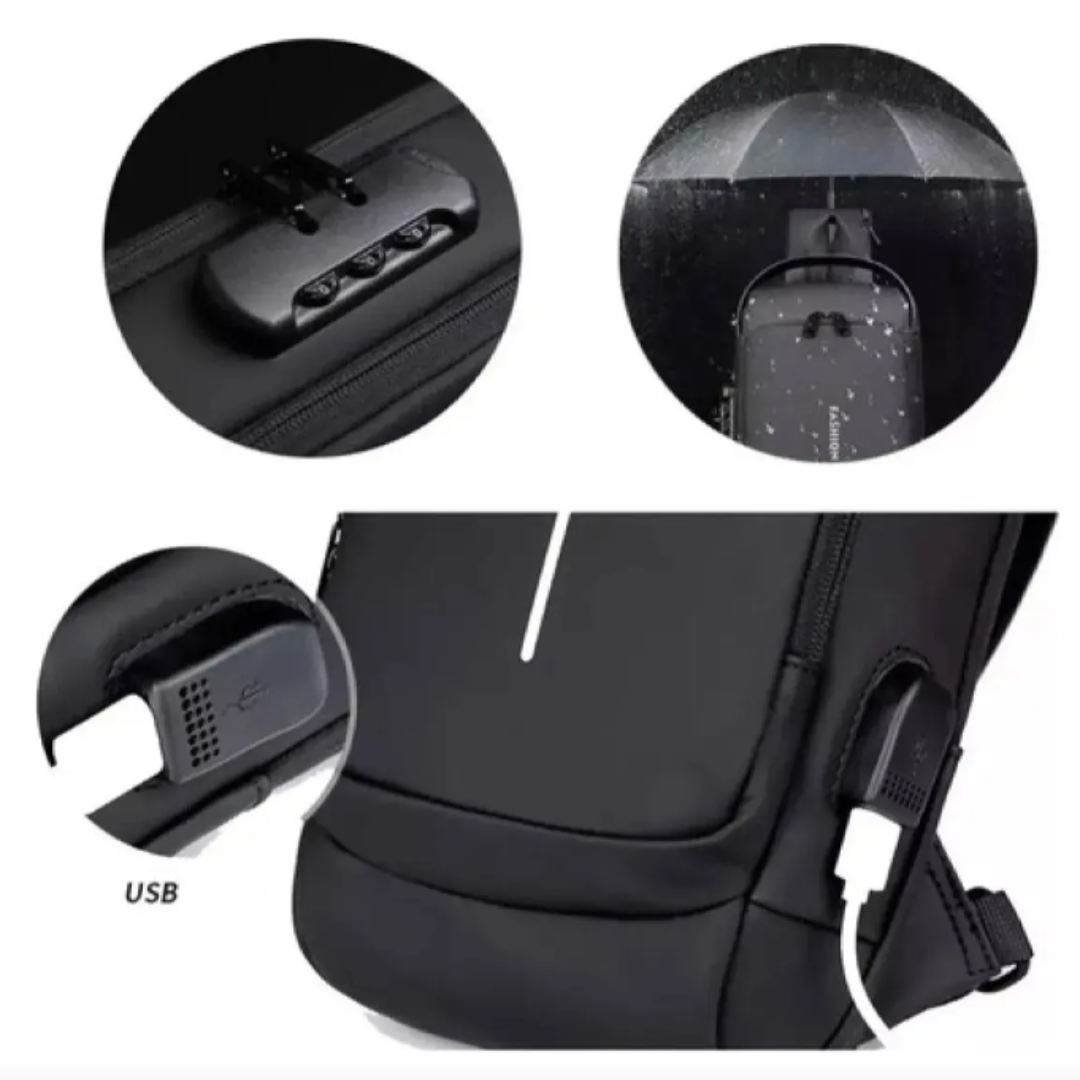 Morral Bandolera Antirrobo Impermeable