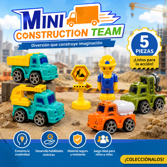Set Mini Construction Team – 5 Piezas