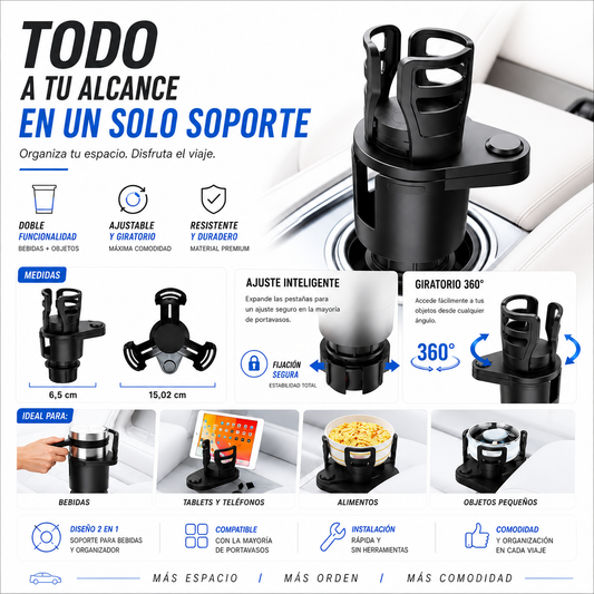 Soporte Multifuncional para Auto 2 en 1