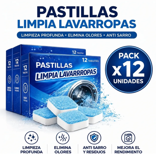 Pastillas Limpiadoras para Lavarropas (Pack x12)