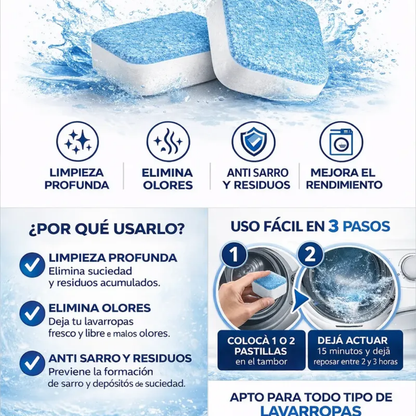 Pastillas Limpia Lavarropas