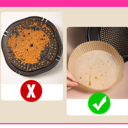Papel Antiadherente para Air Fryer - 50 UNIDADES