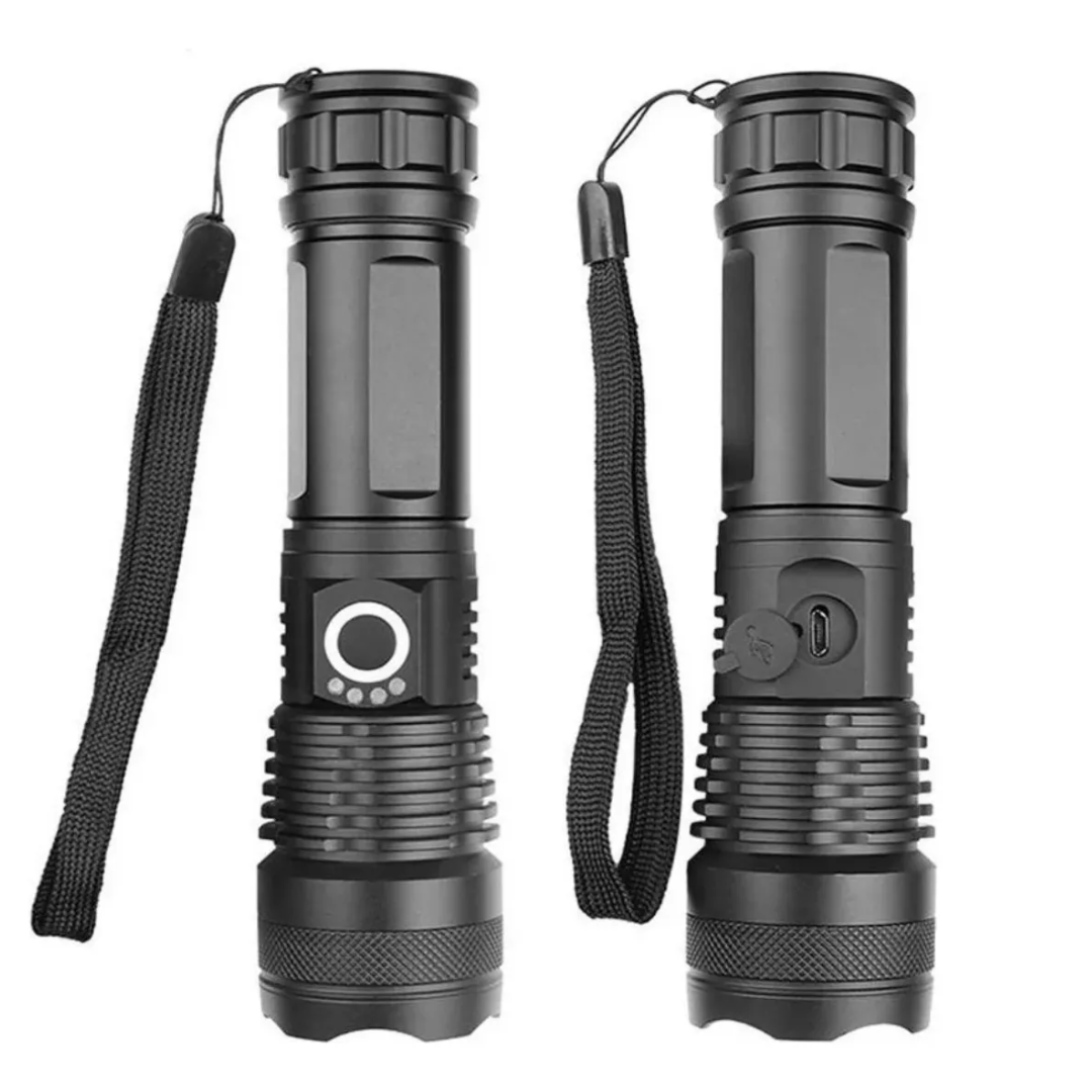 Linterna Táctica LED Recargable con Zoom