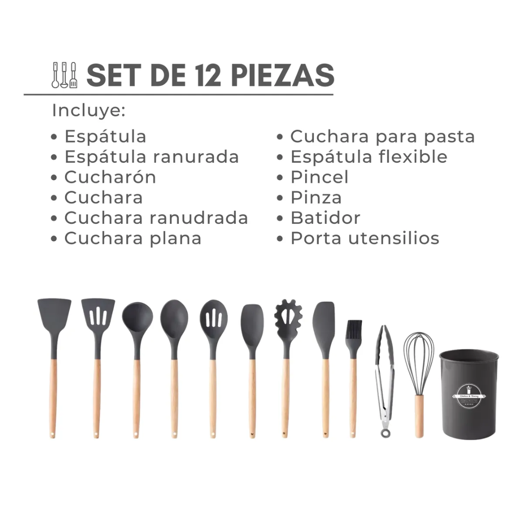 Set de Utensilios de Cocina Premium – 12 Piezas