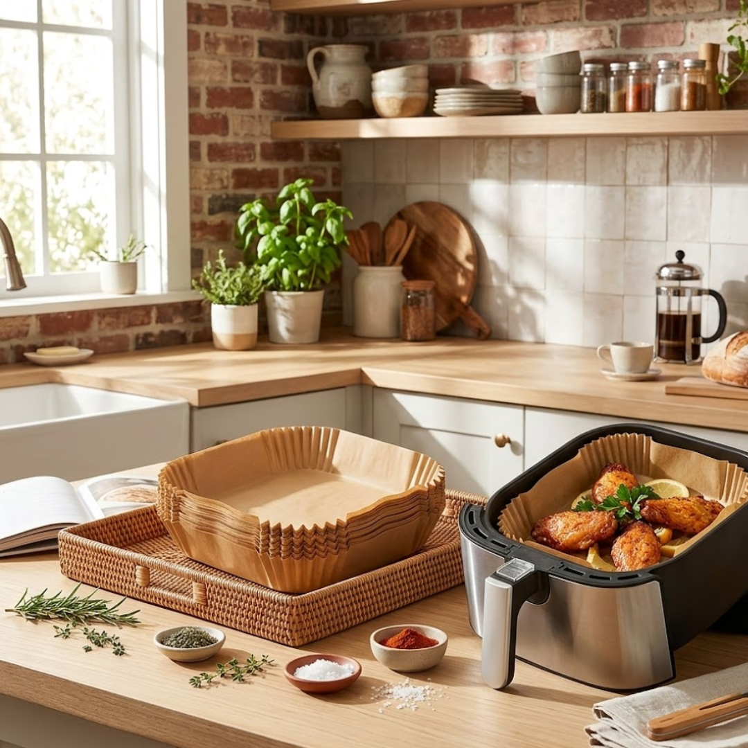 Papel Antiadherente para Air Fryer