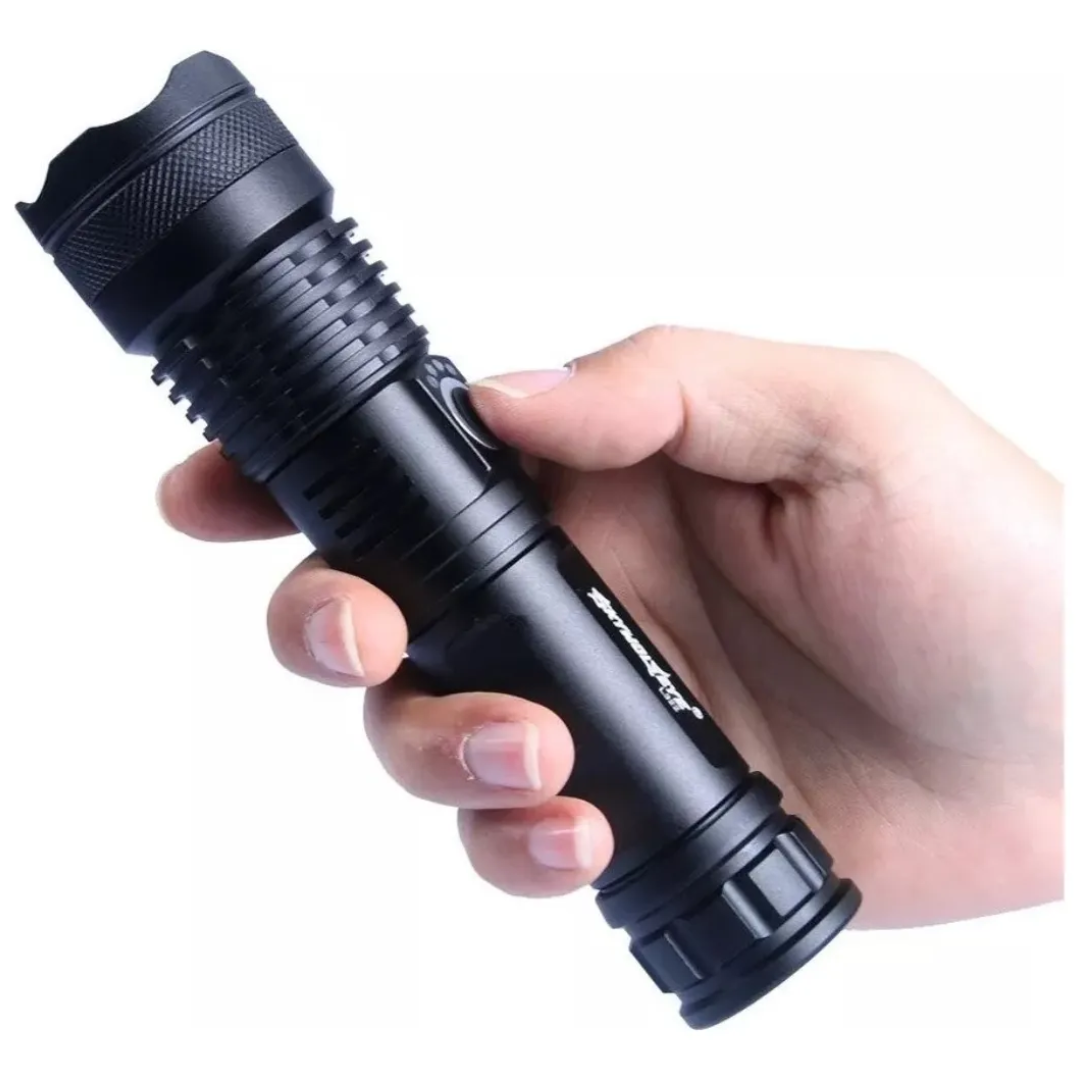 Linterna Táctica LED Recargable con Zoom