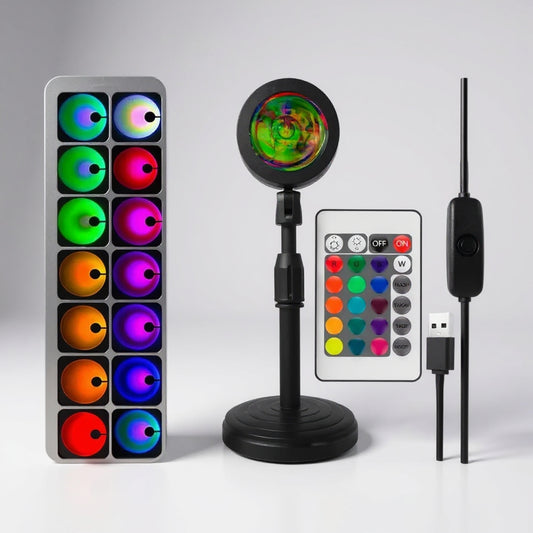 Lámpara de puesta de sol proyector