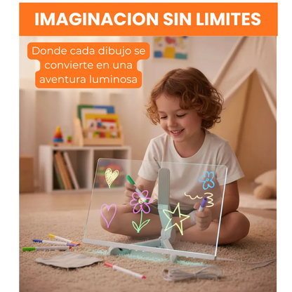Pizarra Mágica LED USB Acrílica 20x30