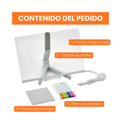 Pizarra Mágica LED USB Acrílica 20x30