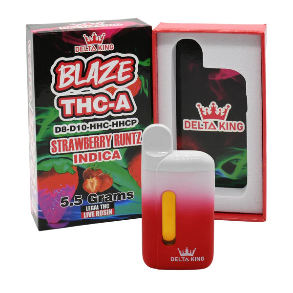 BLAZE THCA  Delta 8 Vape c/ D10, HHC & HHCP - Strawberry Runtz